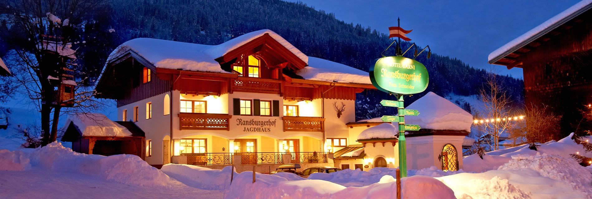 Unser Jagdhaus mit traumhaften Appartements - direkt neben dem Hotel-Garni Ransburgerhof in Flachau Reitdorf