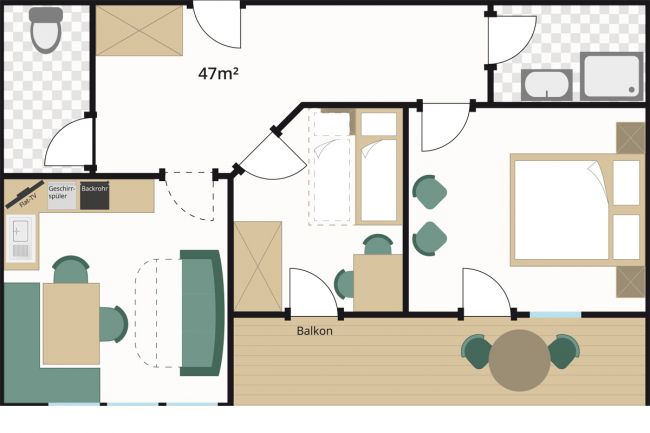 Grundriss Ferienwohnung 